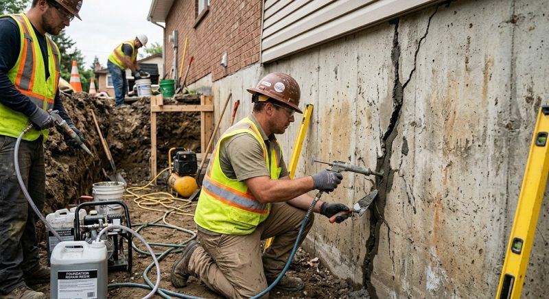 Cracked Foundation Repair in Englishtown, NJ