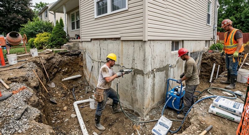 Cracked Foundation Repair in Middlesex County, NJ