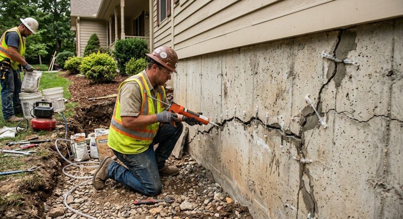 Cracked Foundation Repair in South Amboy, NJ