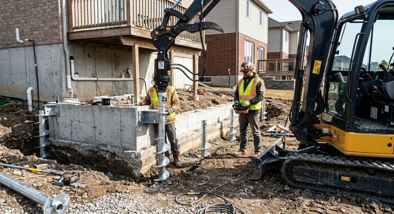 Helical Piers Installation in East Brunswick, NJ