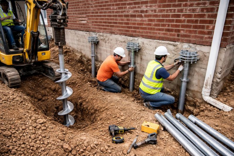 Helical Piers Installation in East Brunswick, NJ