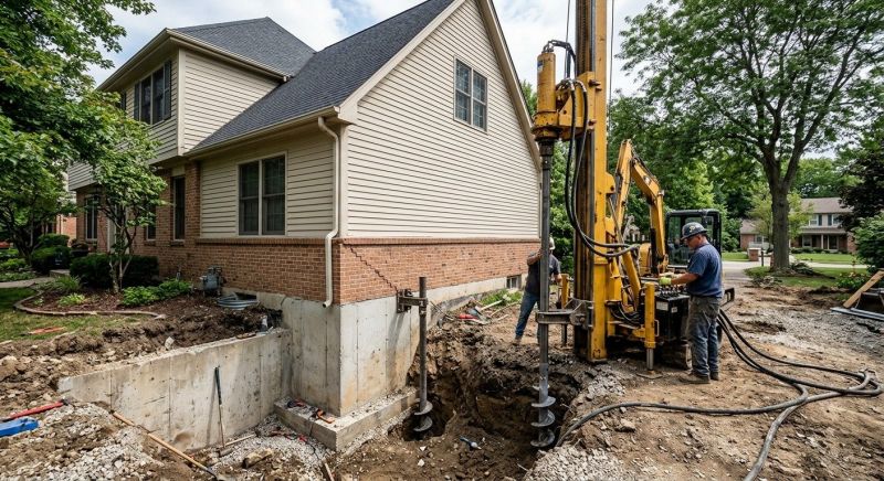 Helical Pile Installation in East Brunswick, NJ