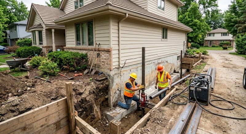 House Foundation Repair in Hopewell, NJ