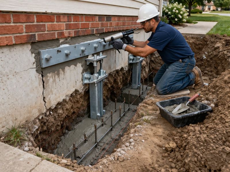 Sinking Foundation Repair in Metuchen, NJ